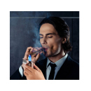 Zigarrenfeuerzeug "Monaco", 4er blaue Flamme, mit Zigarrenablage