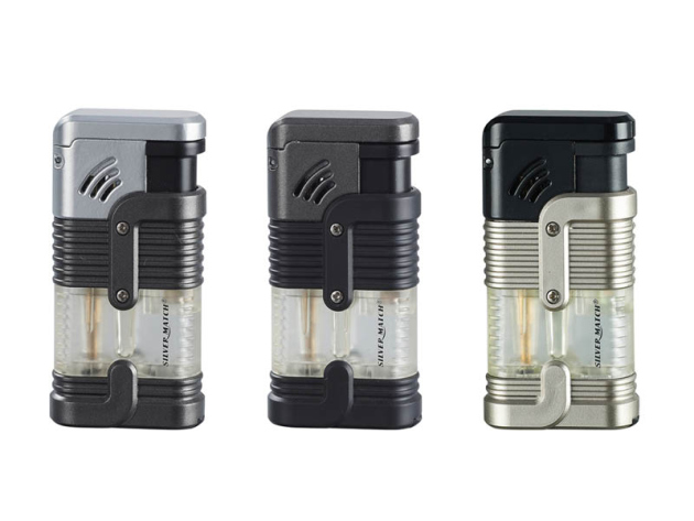 Zigarrenfeuerzeuge "Zagreb", Jet 3er-Flamme inkl. Zigarrenlocher, 6er Display