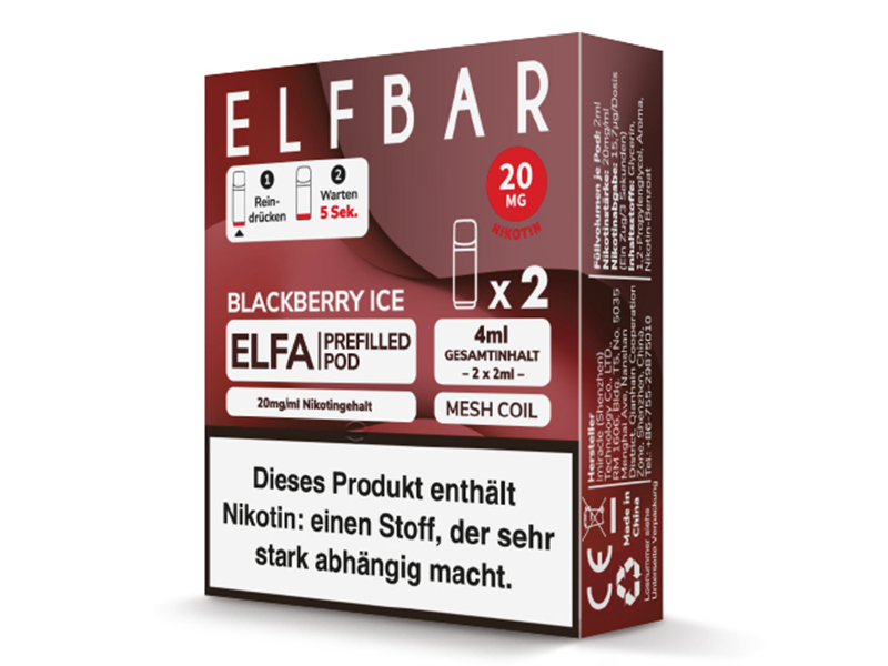 ELFBAR ELFA Prefilled Pod - Blackberry Ice (Brombeere, Eis)