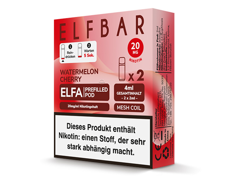 ELFBAR ELFA Prefilled Pod - Watermelon Cherry (Wassermelone, Kirsche)