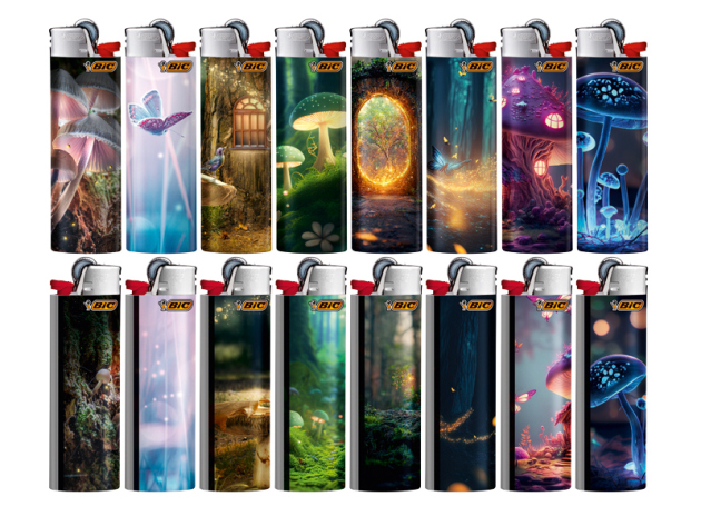 BIC Maxi J26 Reibrad Feuerzeuge "Faryland", 50er Display