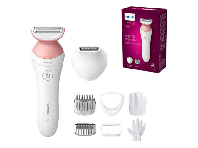 PHILIPS Lady Shaver Series 6000 Rasierer mit Zubehör, UVP: 49,99 Euro