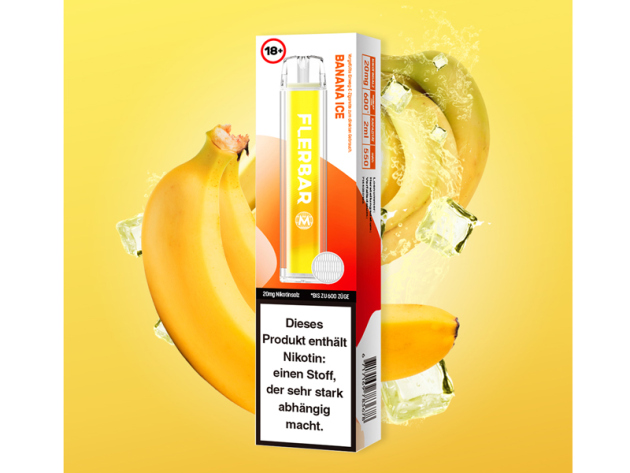 Flerbar M - Banana Ice (Banane Eis) - E-Shisha - 20mg - 600 Züge