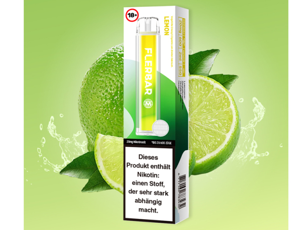 Flerbar M - Lemon (Zitrone) - E-Shisha - 20mg - 600 Züge