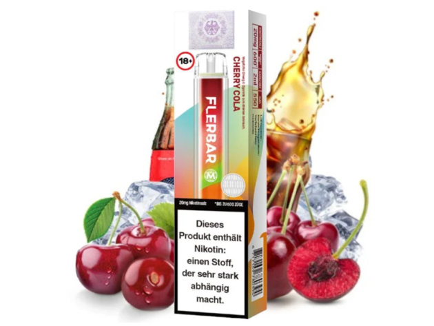 Flerbar M - Cherry Cola (Kirsche Cola) - E-Shisha - 20mg - 600 Züge