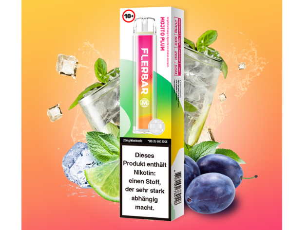 Flerbar M - Mojito Plum (Mojito Pflaume) - E-Shisha - 20mg - 600 Züge