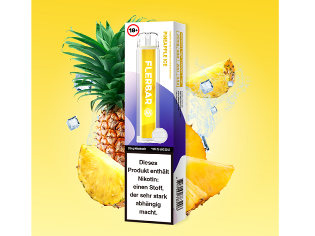 Flerbar M - Pineapple Ice (Ananas Eis) - E-Shisha - 20mg - 600 Züge