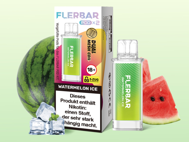 Flerbar Pods - Watermelon Ice (Wassermelone Eis) - 20mg - 2er Set