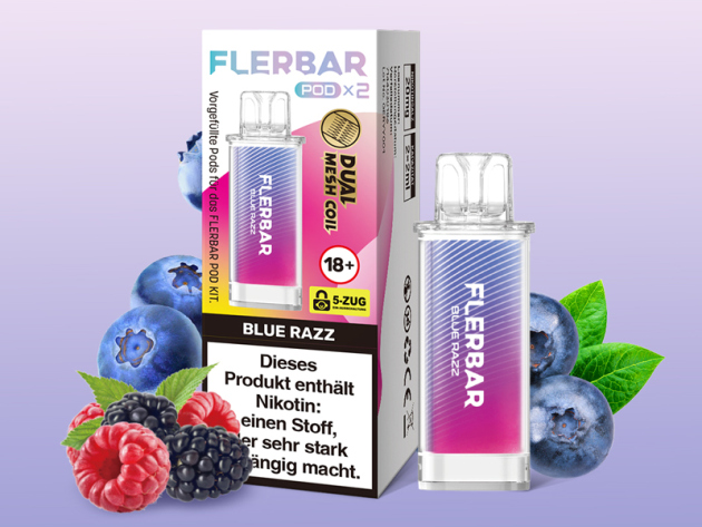 Flerbar Pods - Blue Razz (Blaue Himbeere) - 20mg - 2er Set