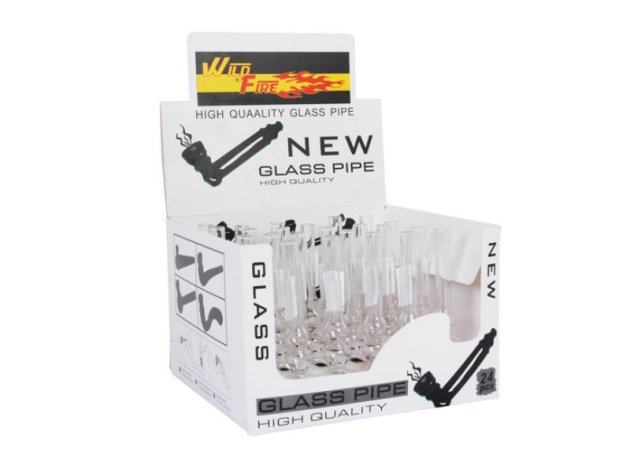 Glaspfeife "Wildfire" L.: 11,5cm, 24er Display