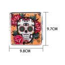 Zigarettenetuis "Skulls & Flowers" für 20 Zig., mit Gummiband, 4-fach sortiert, 12er Display