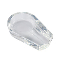 Zigarrenaschenbecher "White" aus Glas; Länge 11,2 cm