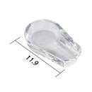 Zigarrenaschenbecher "White" aus Glas; Länge 11,2 cm