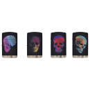 Sturmfeuerzeuge "Skulls" Jet-Flame, 4-fach...
