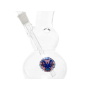 Glasbong "Peace" transp; Höhe 26 cm; Ø 3,6 cm; Schliff 14,5