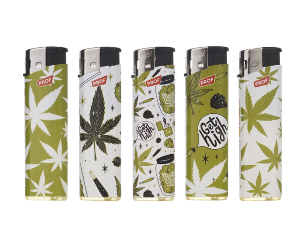 Elektrofeuerzeuge "LEAVES ELECT", 5-fach sortiert, 50er Display