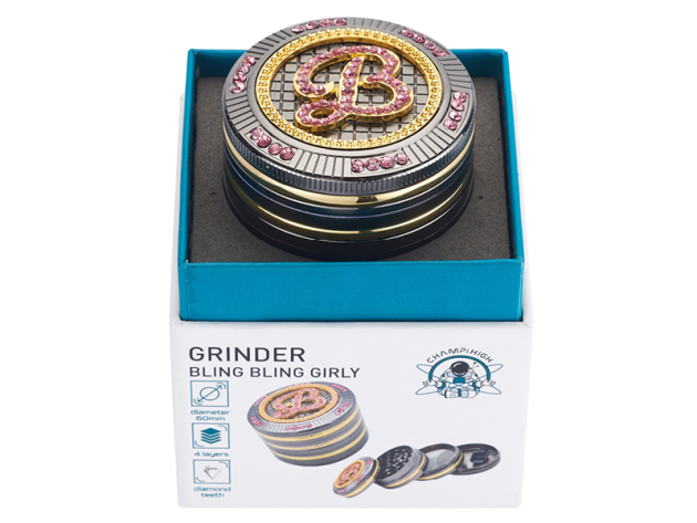 Grinder "Bling Girly"; 4-tlg., Ø 5 cm