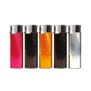 Elektrofeuerzeuge "GLITZER", 5-fach sortiert, 50er Display