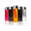 Elektrofeuerzeuge "GLITZER", 5-fach sortiert, 50er Display