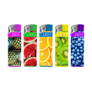 Elektrofeuerzeuge "FRUITS" mit LED, 5-fach...