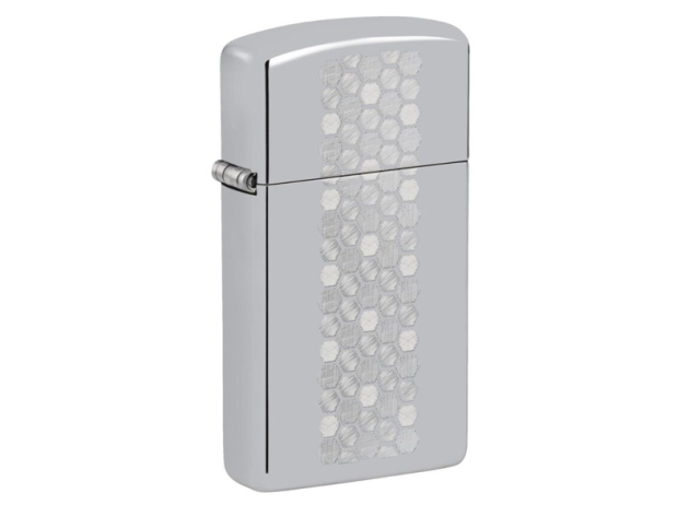 Zippo Feuerzeug - SLIM Honeycomb Pattern Design