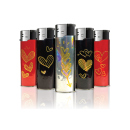 Elektrofeuerzeuge "SHINY HEART", 5-fach sortiert, 50er Display