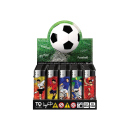 Elektrofeuerzeuge "FOOTBALL", 5-fach sortiert, 50er Display