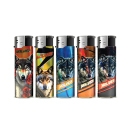 Elektrofeuerzeuge "WOLVES PACK", 5-fach sortiert, 50er Display