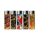 Elektrofeuerzeuge "ELEGANZA", 5-fach sortiert, 50er Display