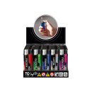 Elektrofeuerzeuge "MORE DISCO", 5-fach sortiert, 50er Display