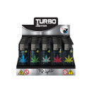 Sturmfeuerzeuge "Shiny LEAF" Turbo, 5-fach sortiert, 25er Display