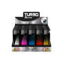 Sturmfeuerzeuge "Metallic" Turbo, 5-fach sortiert, 25er Display