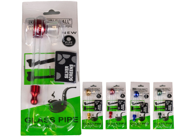 Handpfeifen "Metallic" mit Sieb, 4-fach sortiert, einzeln