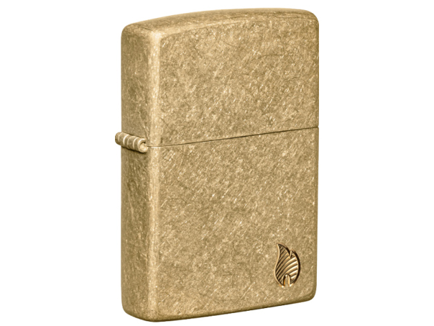 Zippo Feuerzeug - Armor Series Flame Tumbled Brass