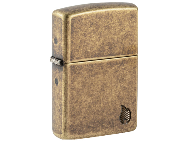 Zippo Feuerzeug - Armor Series Flame Antique Brass