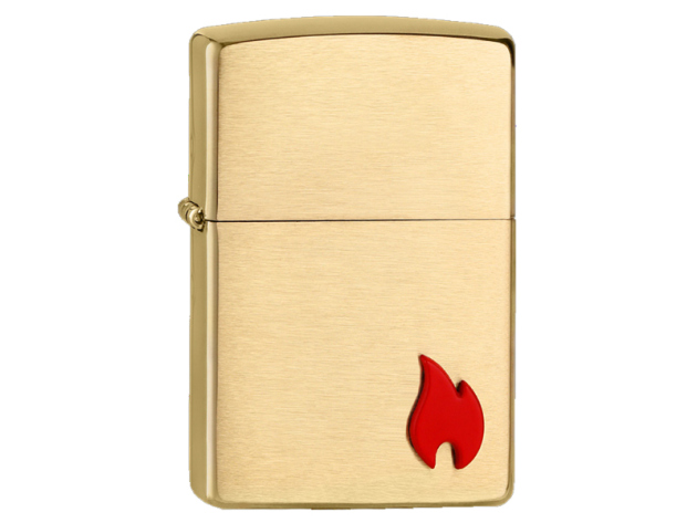 Zippo Feuerzeug - Emblem Attached Brushed Brass
