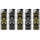 Elektrofeuerzeuge "Pattern gold/silber", 2-fach...