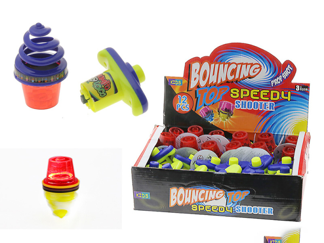 Kreisel "Speedy Shooter" mit Batt. & Beleuchtung, 12er Display