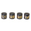 Grinder "Gold skull"; 3-tlg., 4-fach sortiert, einzeln