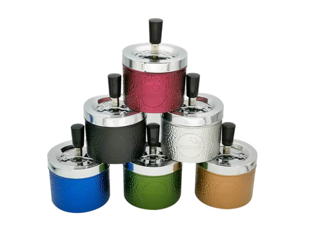 Drehaschenbecher "Hammer Pattern", 6er Display