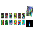 Sturmfeuerzeuge "Crazy Hemp" bunt, Jet-Flame,...