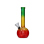 Glasbong "Rasta Round Straight" transp; Höhe 20 cm; Ø 2,4 cm