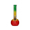 Glasbong "Rasta Round Straight" transp; Höhe 20 cm; Ø 2,4 cm