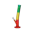 Glasbong "Rasta Zylinder Bent" transp; Höhe 35 cm; Ø 4 cm
