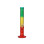 Glasbong "Rasta Zylinder Bent" transp; Höhe 35 cm; Ø 4 cm