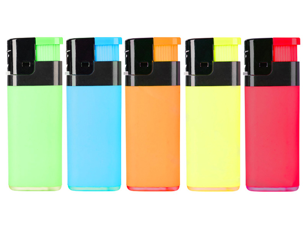 Elektrofeuerzeuge "Lux Big", Jetflame, 5-fach sortiert, 20er Display