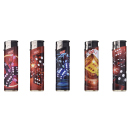 Elektrofeuerzeuge "CASINO", 5-fach sortiert, 50er Display