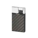 Zigarrenfeuerzeug "Caseti" schwarz/matt/Carbon, Flat-Flame