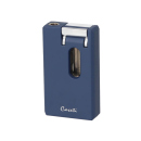 Zigarrenfeuerzeug "Caseti" dunkelblau/matt, Soft Jet-Flame, mit Abschn. Kerbschnitt u. Bohrer