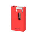 Zigarrenfeuerzeug "Caseti" rot/matt, Soft Jet-Flame, mit Abschn. Kerbschnitt u. Bohrer